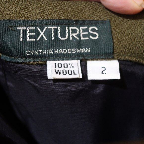 Krivoy Olive Green Wool Blazer Pant Suit Set Vintage Hadesman Style Size 2 - Picture 15 of 16